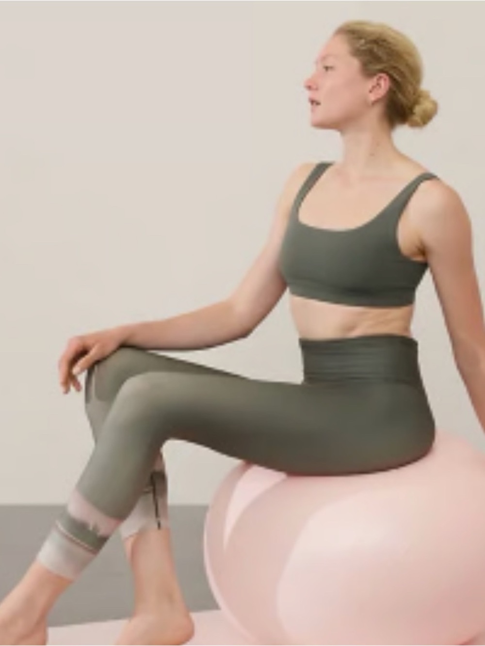 Athleta Olive Green Elation 7/8 Tight